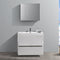 Fresca Valencia 40" Glossy White Free Standing Modern Bathroom Vanity with Medicine Cabinet FVN8442WH