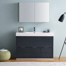 Fresca Valencia 48" Dark Slate Gray Free Standing Modern Bathroom Vanity with Medicine Cabinet FVN8448GG