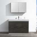 Fresca Valencia 48" Gray Oak Free Standing Modern Bathroom Vanity with Medicine Cabinet FVN8448GO