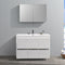 Fresca Valencia 48" Glossy White Free Standing Modern Bathroom Vanity with Medicine Cabinet FVN8448WH