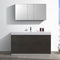 Fresca Valencia 60" Gray Oak Free Standing Modern Bathroom Vanity with Medicine Cabinet FVN8460GO