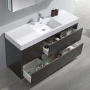 Fresca Valencia 60" Gray Oak Free Standing Modern Bathroom Vanity with Medicine Cabinet FVN8460GO