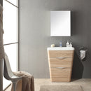 Fresca Milano 26" White Oak Modern Bathroom Vanity with Medicine Cabinet FVN8525WK