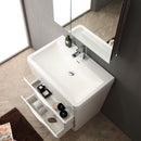 Fresca Milano 32" Glossy White Modern Bathroom Vanity with Medicine Cabinet FVN8532WH