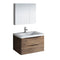 Fresca Tuscany 32" Rosewood Wall Hung Modern Bathroom Vanity w/ Medicine Cabinet FVN9032RW