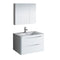 Fresca Tuscany 32" Glossy White Wall Hung Modern Bathroom Vanity w/ Medicine Cabinet FVN9032WH