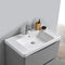 Fresca Tuscany 36" Glossy Gray Wall Hung Modern Bathroom Vanity with Medicine Cabinet FVN9036GRG