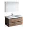 Fresca Tuscany 40" Rosewood Wall Hung Modern Bathroom Vanity w/ Medicine Cabinet FVN9040RW