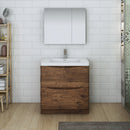 Fresca Tuscany 32" Rosewood Free Standing Modern Bathroom Vanity with Medicine Cabinet FVN9132RW