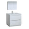 Fresca Tuscany 36" Glossy White Free Standing Modern Bathroom Vanity w/ Medicine Cabinet FVN9136WH