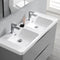 Fresca Tuscany 48" Glossy Gray Free Standing Double Sink Modern Bathroom Vanity with Medicine Cabinet FVN9148GRG-D