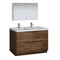 Fresca Tuscany 48" Rosewood Free Standing Double Sink Modern Bathroom Vanity w/ Medicine Cabinet FVN9148RW-D