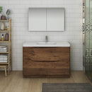 Fresca Tuscany 48" Rosewood Free Standing Modern Bathroom Vanity with Medicine Cabinet FVN9148RW