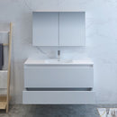 Fresca Catania 48" Glossy White Wall Hung Modern Bathroom Vanity with Medicine Cabinet FVN9248WH