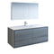 Fresca Catania 60" Ocean Gray Wall Hung Single Sink Modern Bathroom Vanity w/ Medicine Cabinet FVN9260OG-S