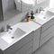 Fresca Lazzaro 72" Gray Free Standing Double Sink Modern Bathroom Vanity with Medicine Cabinet FVN93-301230GR-D