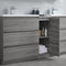 Fresca Lazzaro 72" Glossy Ash Gray Free Standing Double Sink Modern Bathroom Vanity with Medicine Cabinet FVN93-301230HA-D