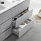 Fresca Lazzaro 60" Gray Free Standing Double Sink Modern Bathroom Vanity with Medicine Cabinet FVN93-3030GR-D