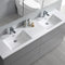 Fresca Lazzaro 72" Gray Free Standing Double Sink Modern Bathroom Vanity with Medicine Cabinet FVN93-3636GR-D