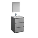 Fresca Lazzaro 24" Gray Free Standing Modern Bathroom Vanity w/ Medicine Cabinet FVN9324GR