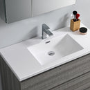 Fresca Lazzaro 42" Glossy Ash Gray Free Standing Modern Bathroom Vanity with Medicine Cabinet FVN9342HA