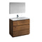 Fresca Lazzaro 42" Rosewood Free Standing Modern Bathroom Vanity w/ Medicine Cabinet FVN9342RW