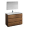 Fresca Lazzaro 48" Rosewood Free Standing Modern Bathroom Vanity w/ Medicine Cabinet FVN9348RW