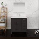 Fresca Imperia 36" Dark Gray Oak Free Standing Modern Bathroom Vanity with Medicine Cabinet - Right Version FVN9436DGO-R