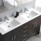 Fresca Imperia 60" Dark Gray Oak Free Standing Double Sink Modern Bathroom Vanity with Medicine Cabinet FVN9460DGO-D