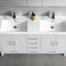 Fresca Imperia 60" Glossy White Free Standing Double Sink Modern Bathroom Vanity with Medicine Cabinet FVN9460WH-D