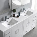 Fresca Imperia 72" Glossy White Free Standing Double Sink Modern Bathroom Vanity with Medicine Cabinet FVN9472WH