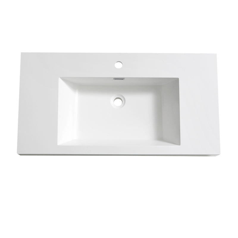 Fresca Valencia 42" White Integrated Sink with Countertop FVS8005WH