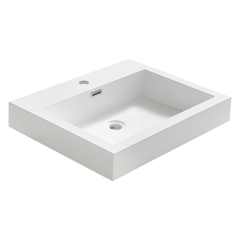 Fresca Nano 24" White Integrated Sink with Countertop FVS8006WH