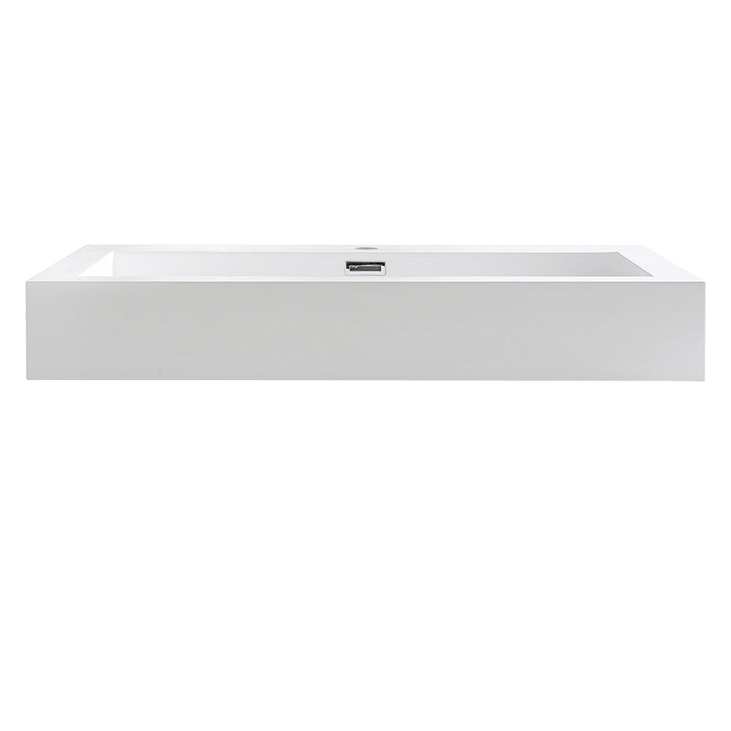 Fresca Livello 30" White Integrated Sink with Countertop FVS8030WH