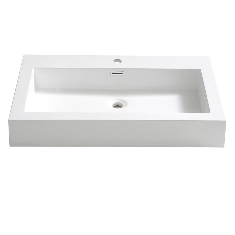 Fresca Livello 30" White Integrated Sink / Countertop FVS8030WH