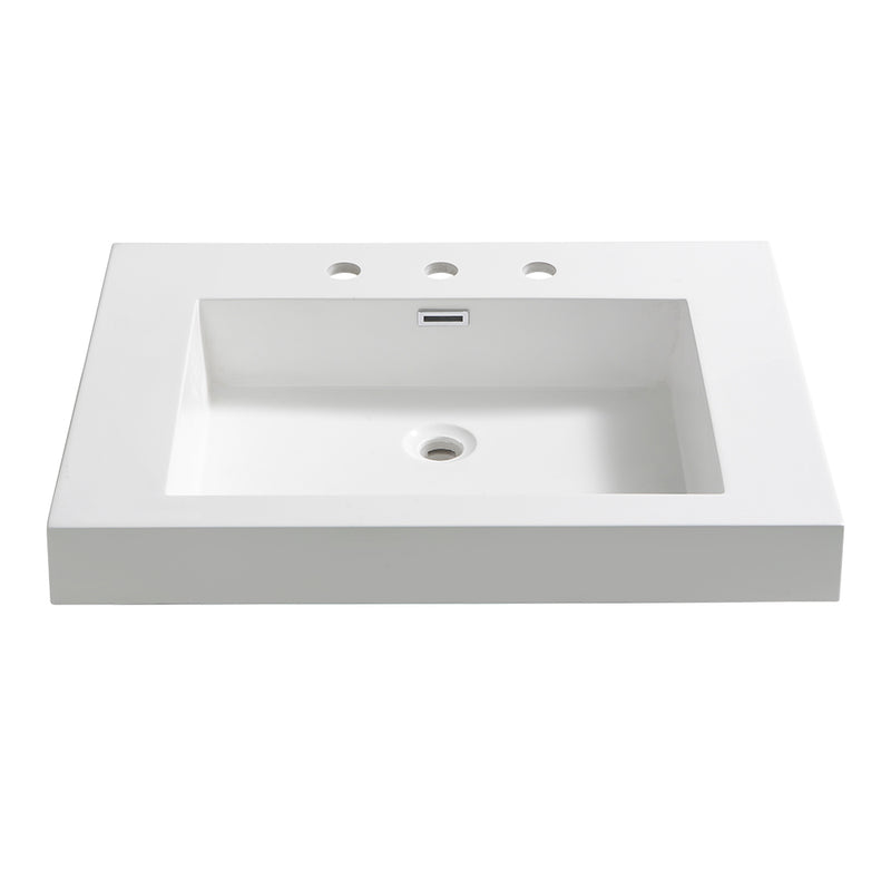 Fresca Potenza 28" White Integrated Sink / Countertop FVS8070WH