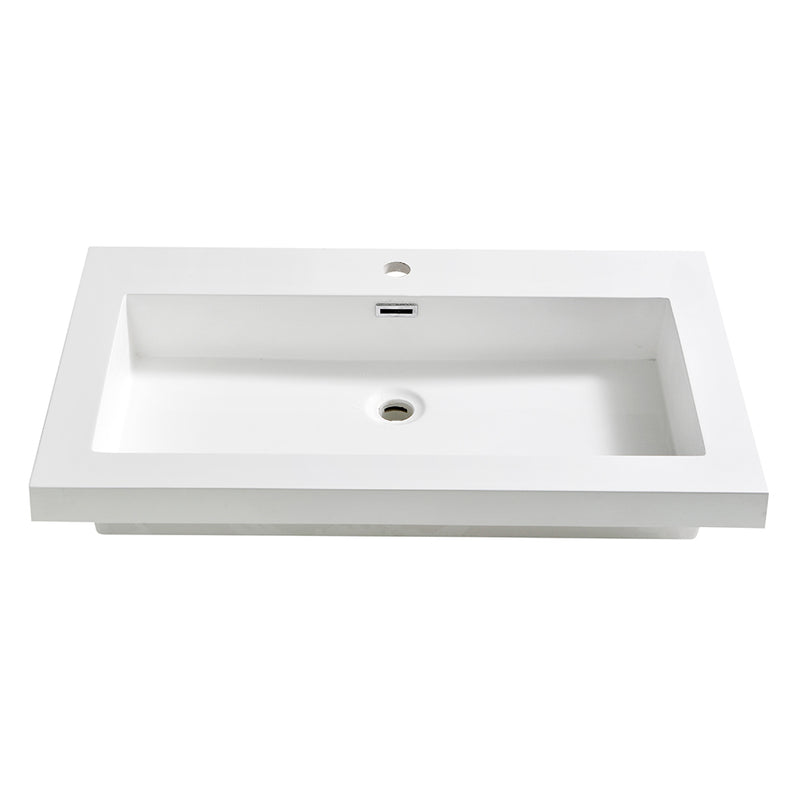 Fresca Medio 32" White Integrated Sink / Countertop FVS8080WH