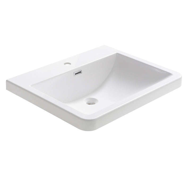 Fresca Milano 26" White Integrated Sink with Countertop FVS8525WH