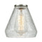 Conesus Glass shown in the  finish with a Clear Crackle shade