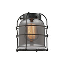 Bell Cage Glass shown in the  finish with a Plated Smoke shade