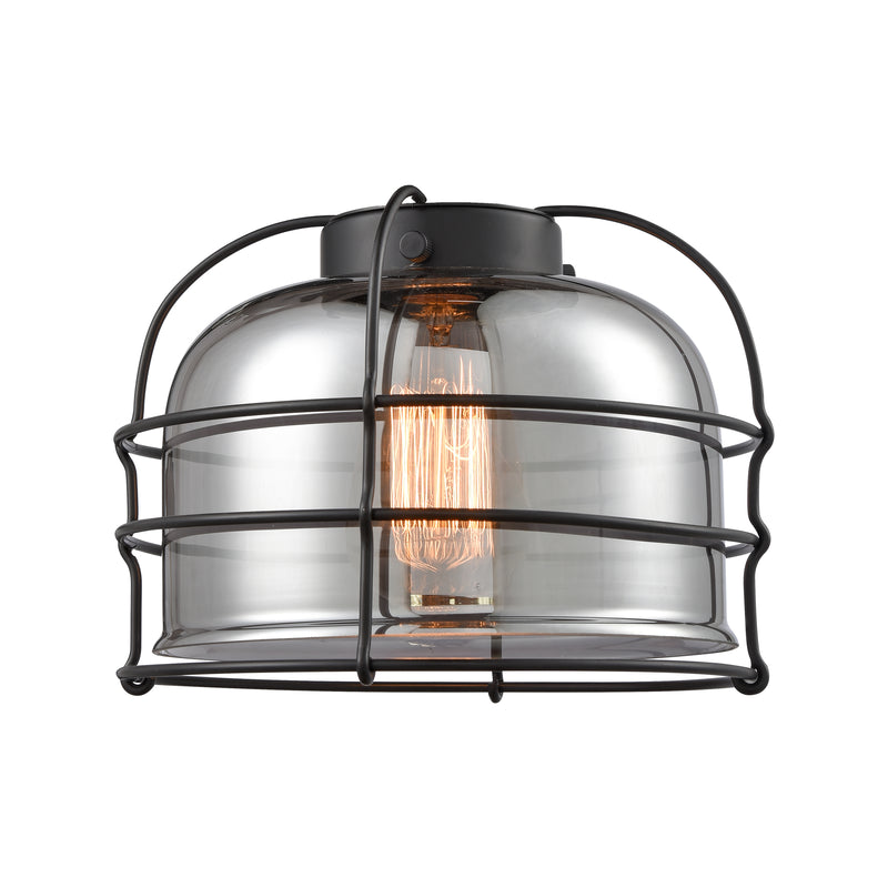 Bell Cage Glass shown in the  finish with a Plated Smoke shade