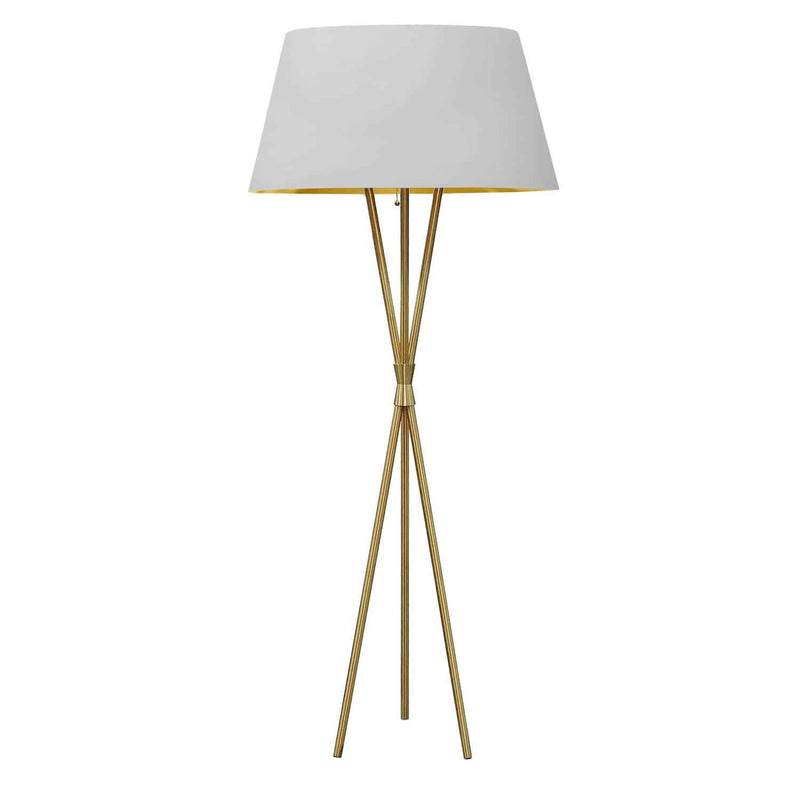 Dainolite 1 Light Gabriela Floor Lamp Jtone Wht/Gld Agb GAB-601F-AGB-692