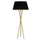 Dainolite 1 Light Gabriela Floor Lamp Jtone Blk/Gld Shade Agb GAB-601F-AGB-698