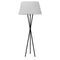 Dainolite 1 Light Incandescent Floor Lamp Mb W/ Wh Shade GAB-601F-MB-WH