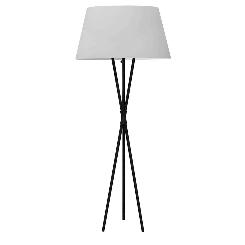 Dainolite 1 Light Incandescent Floor Lamp Mb W/ Wh Shade GAB-601F-MB-WH