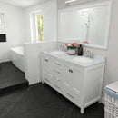 Modern Fittings Caroline Avenue 60" Double Bath Vanity with Calacatta Quartz Top and Round Sinks