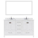 Modern Fittings Caroline Avenue 60" Double Bath Vanity with Calacatta Quartz Top and Round Sinks