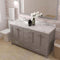 Modern Fittings Caroline Avenue 60" Double Bath Vanity with Cultured Marble Quartz Top and Round Sinks