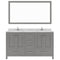 Modern Fittings Caroline Avenue 60" Double Bath Vanity with Cultured Marble Quartz Top and Round Sinks