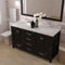 Modern Fittings Caroline Avenue 60" Double Bath Vanity with Cultured Marble Quartz Top and Round Sinks